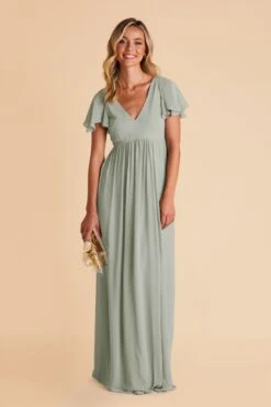 Hannah Empire Dress - Sage 18 Hannah Empire Dress - Sage -Cheap Plush Attire Store sage hannah maternity chiffon bridesmaid dress 02 1f0e824c 3bae 4164 99af 4037ad564262