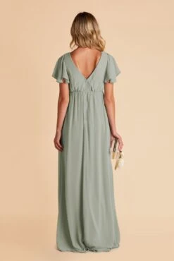 Hannah Empire Dress - Sage 21 Hannah Empire Dress - Sage -Cheap Plush Attire Store sage hannah maternity chiffon bridesmaid dress 06