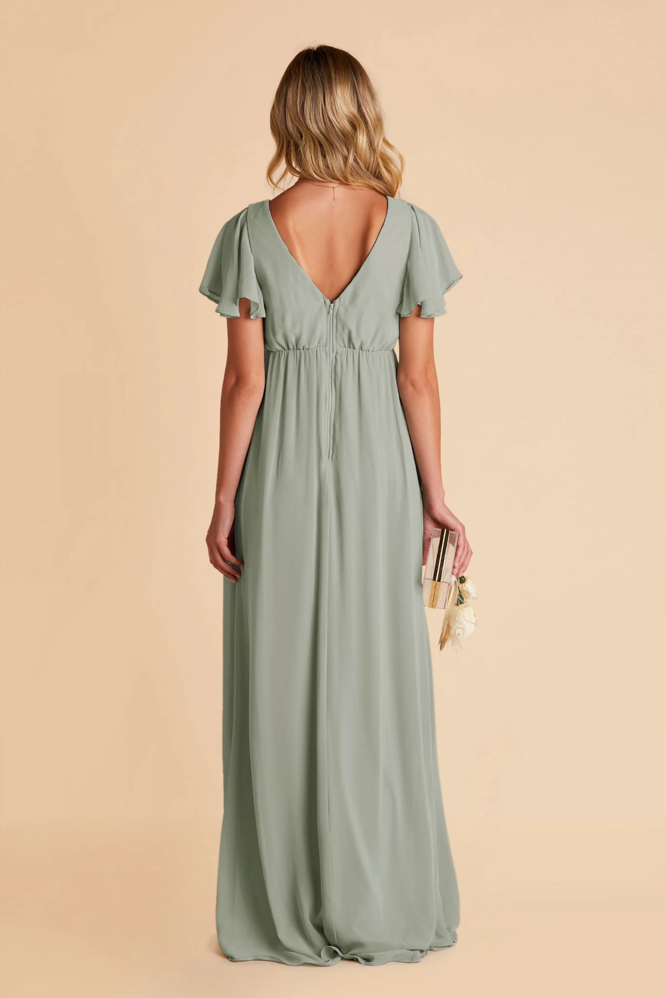 Hannah Empire Dress - Sage 10 Hannah Empire Dress - Sage - Image 8