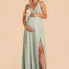 Laurie Empire Dress - Sage 2 Laurie Empire Dress - Sage -Cheap Plush Attire Store sage laurie convertible bridesmaid dress 01