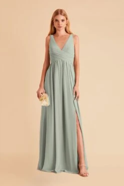 Laurie Empire Dress - Sage 20 Laurie Empire Dress - Sage -Cheap Plush Attire Store sage laurie maternity chiffon bridesmaid dress 05