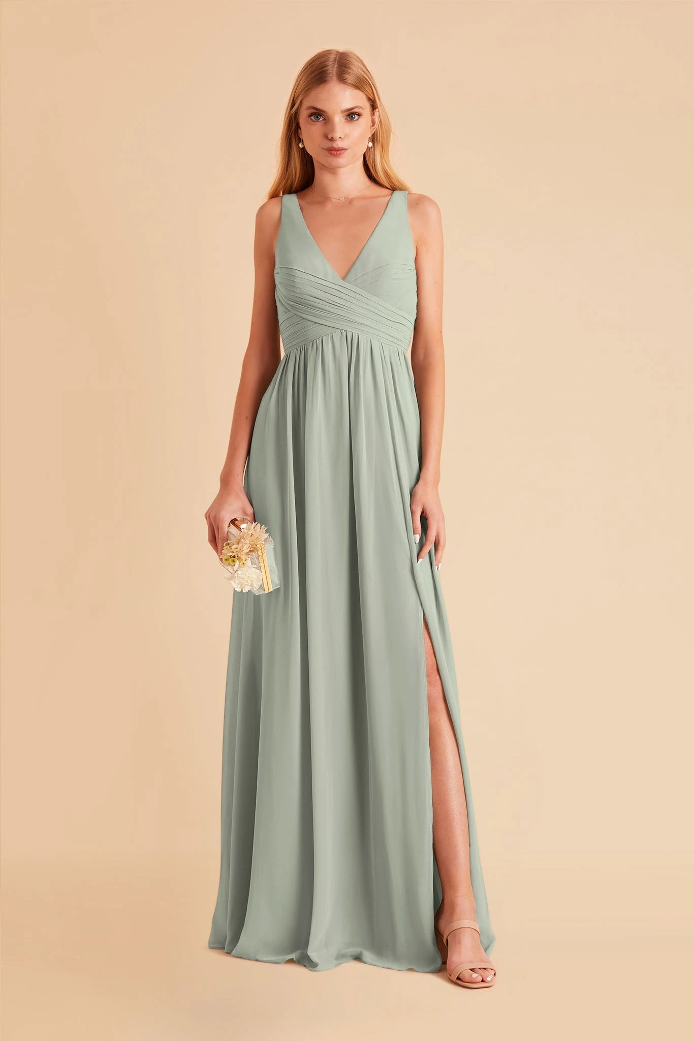 Laurie Empire Dress - Sage 9 Laurie Empire Dress - Sage - Image 7
