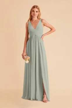 Laurie Empire Dress - Sage 18 Laurie Empire Dress - Sage -Cheap Plush Attire Store sage laurie maternity chiffon bridesmaid dress 09