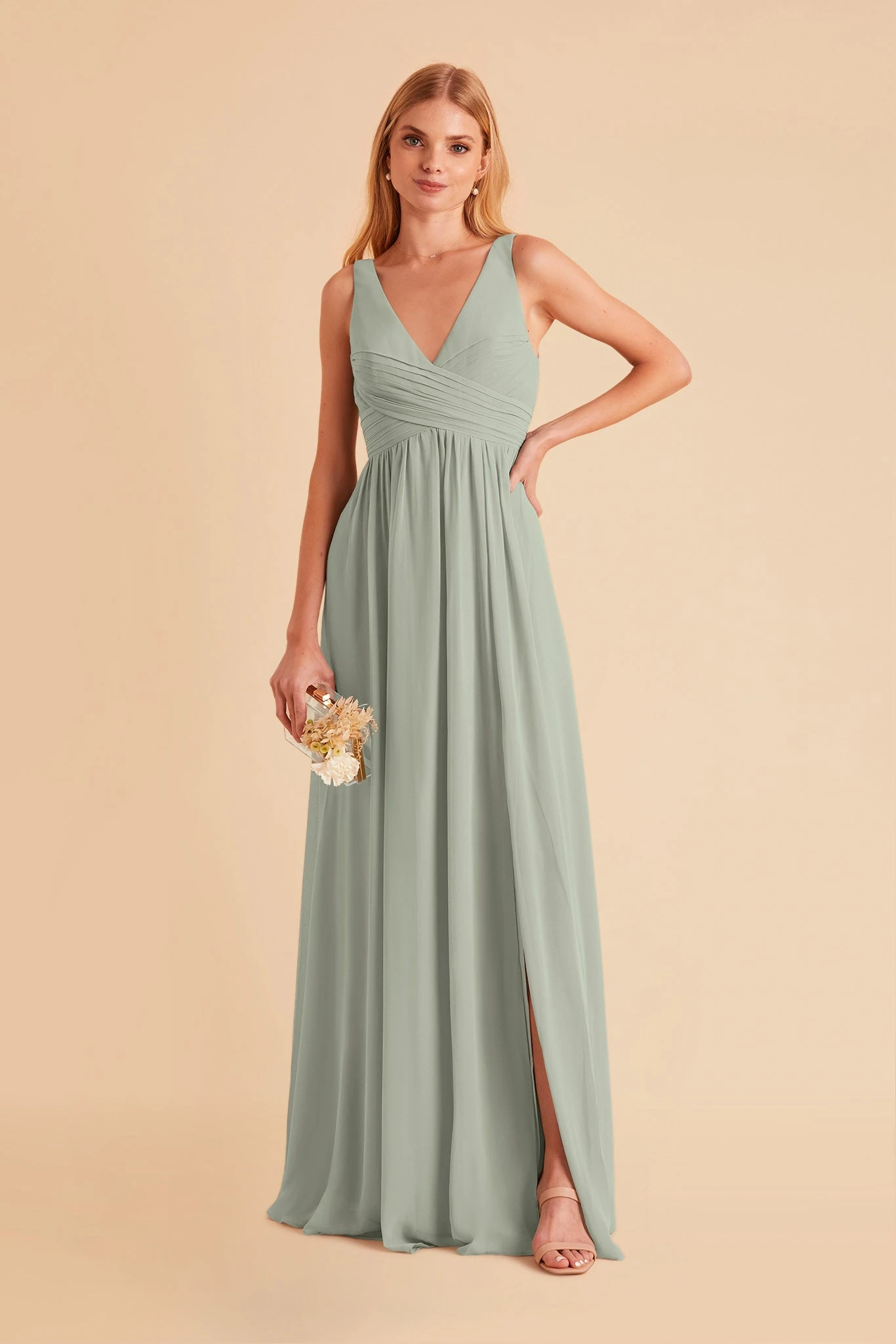 Laurie Empire Dress - Sage 7 Laurie Empire Dress - Sage - Image 5