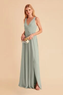 Laurie Empire Dress - Sage 19 Laurie Empire Dress - Sage -Cheap Plush Attire Store sage laurie maternity chiffon bridesmaid dress 10