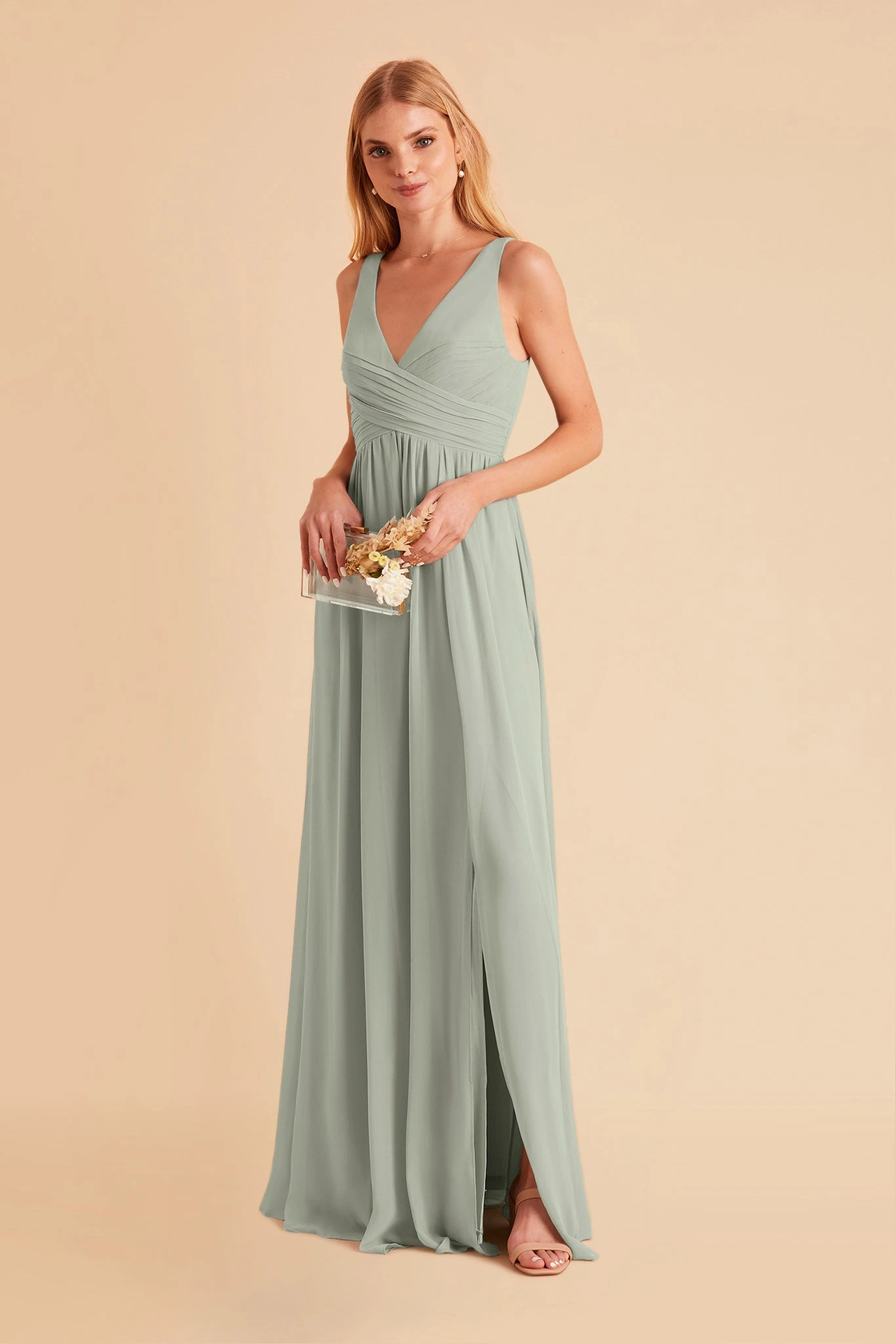Laurie Empire Dress - Sage 8 Laurie Empire Dress - Sage - Image 6