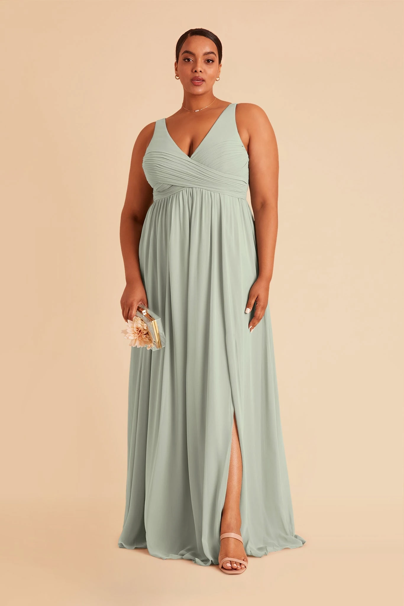 Laurie Empire Dress - Sage 12 Laurie Empire Dress - Sage - Image 10