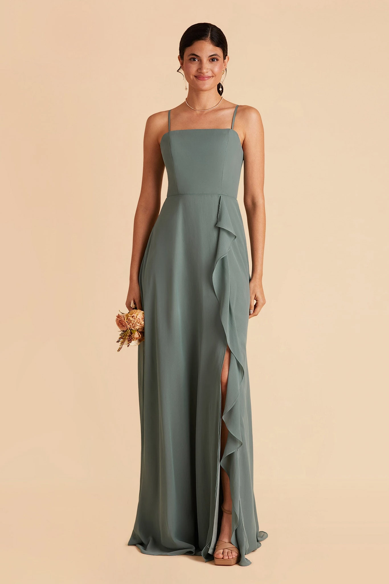 Winnie Convertible Chiffon Dress - Sea Glass 11 Winnie Convertible Chiffon Dress - Sea Glass - Image 9