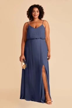 Gwennie Dress - Slate Blue 25 Gwennie Dress - Slate Blue -Cheap Plush Attire Store slate blue gwennie plus size bridesmaid dress 02