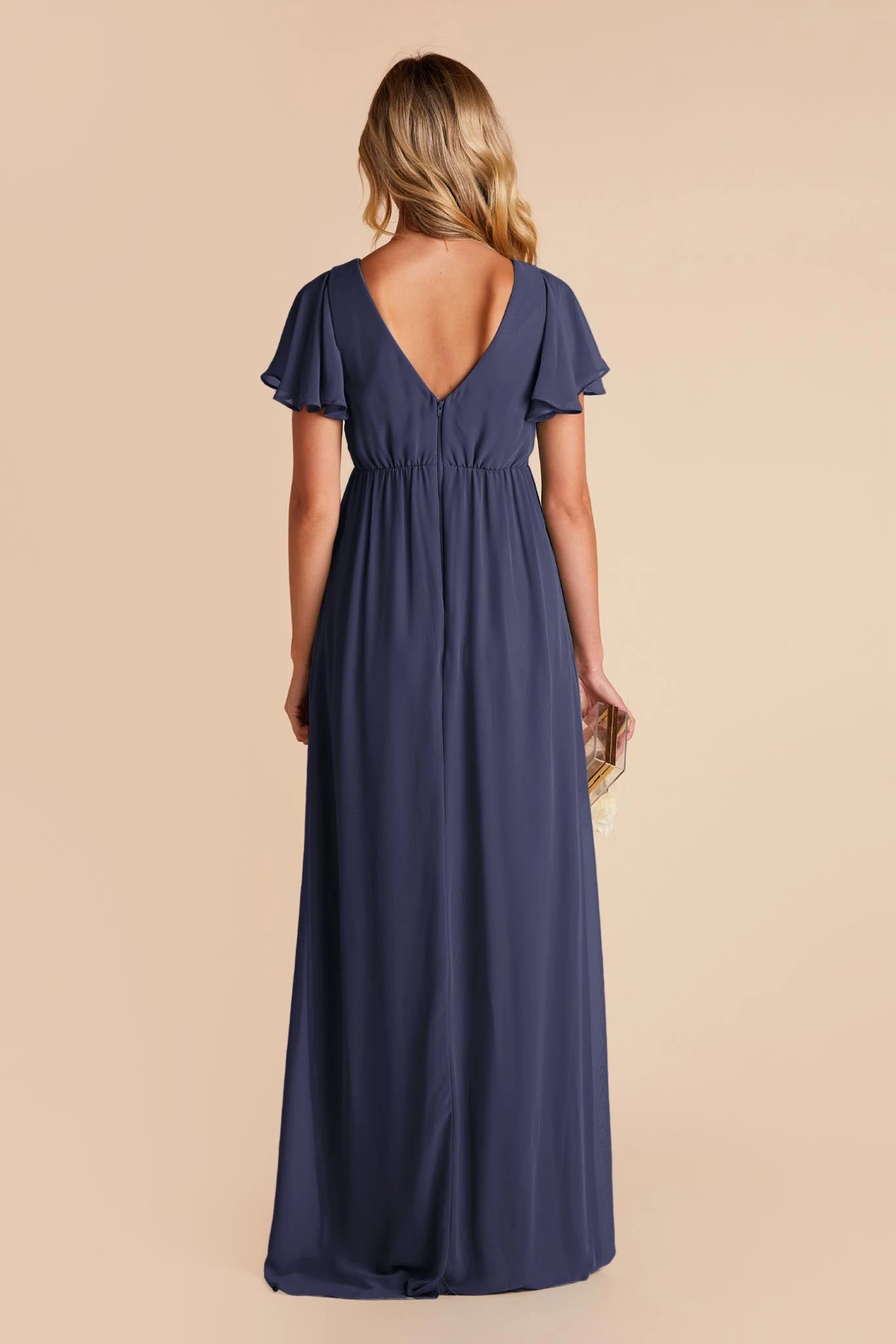 Hannah Empire Dress - Slate Blue 9 Hannah Empire Dress - Slate Blue - Image 7