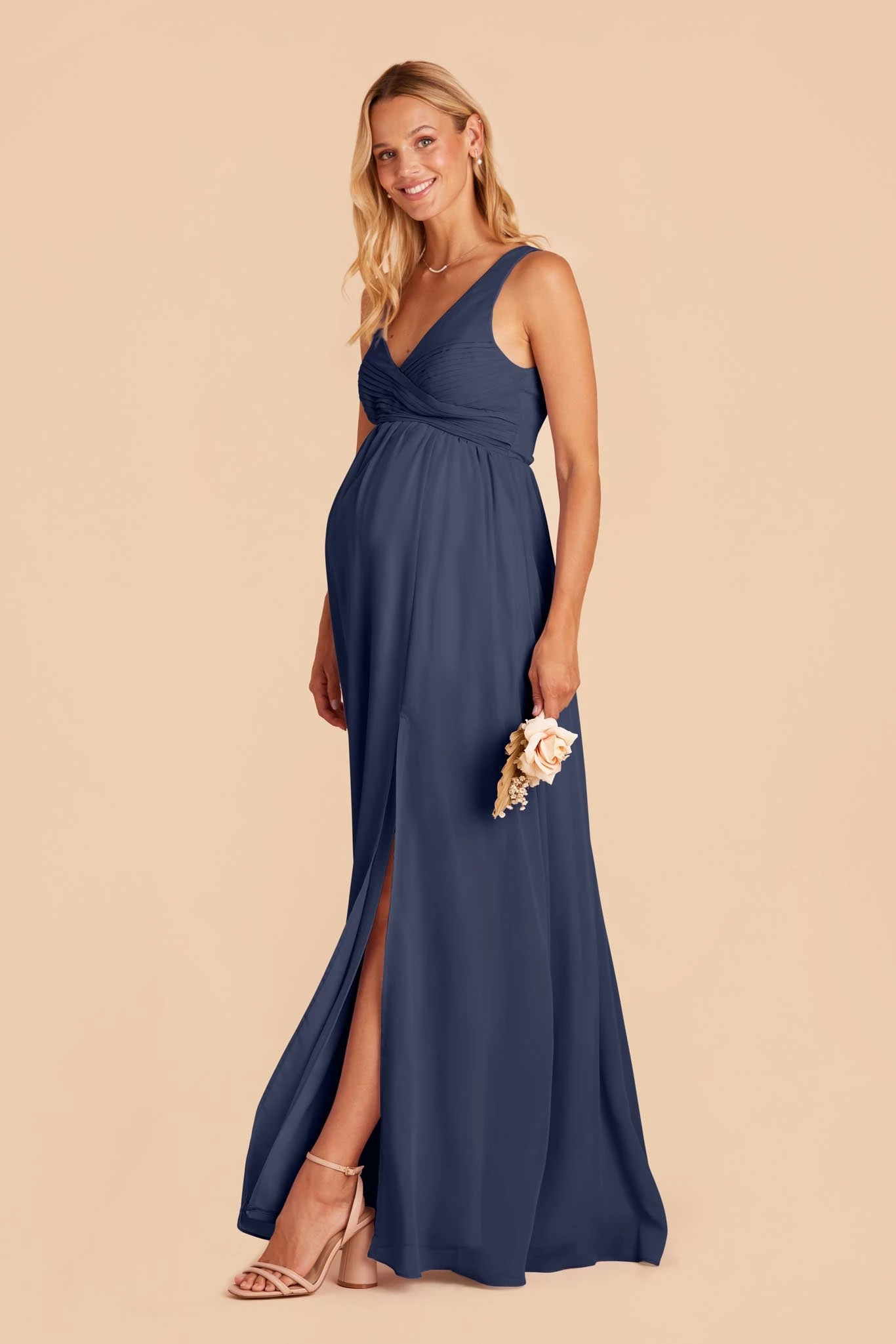 Laurie Empire Dress - Slate Blue 4 Laurie Empire Dress - Slate Blue - Image 2