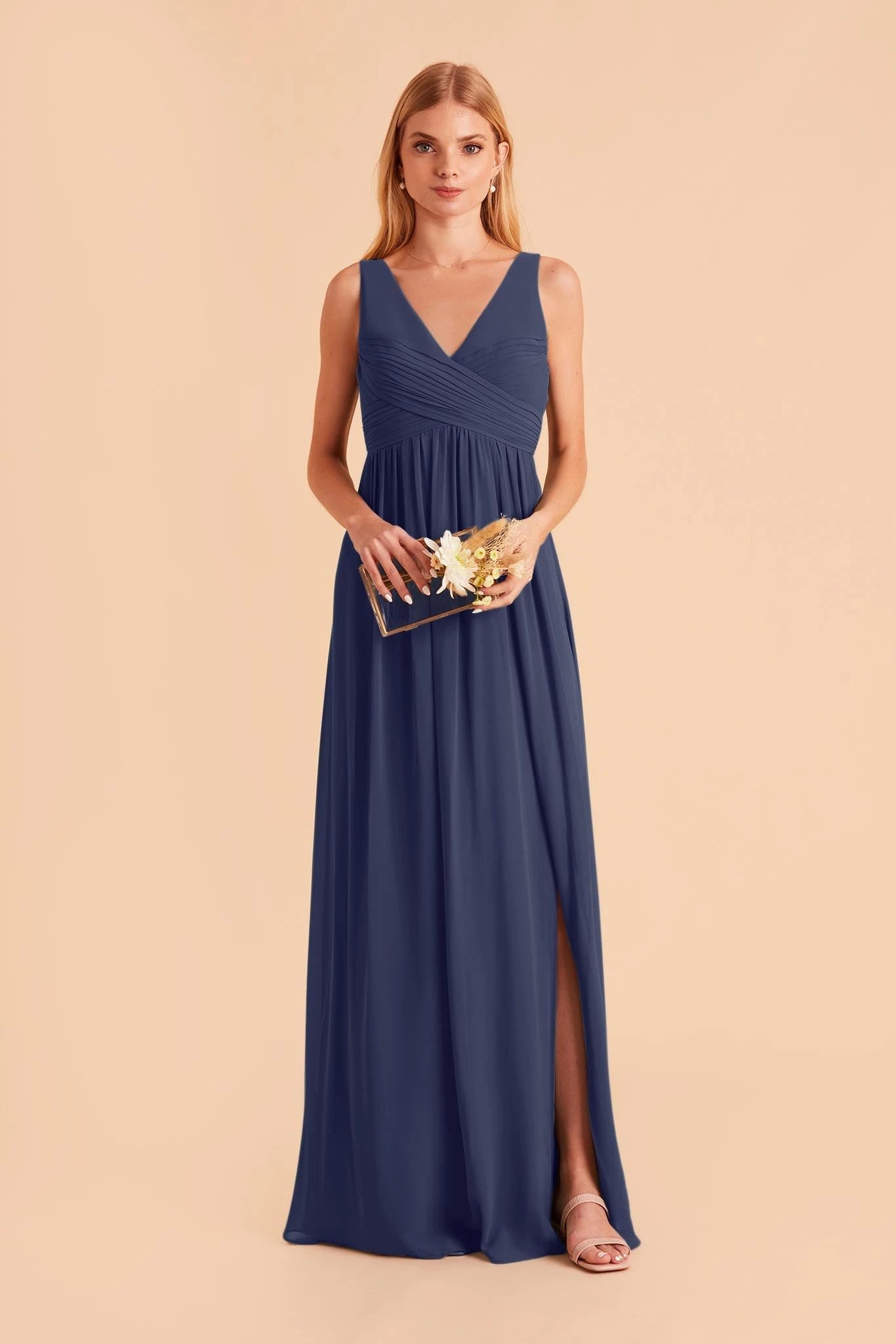 Laurie Empire Dress - Slate Blue 7 Laurie Empire Dress - Slate Blue - Image 5