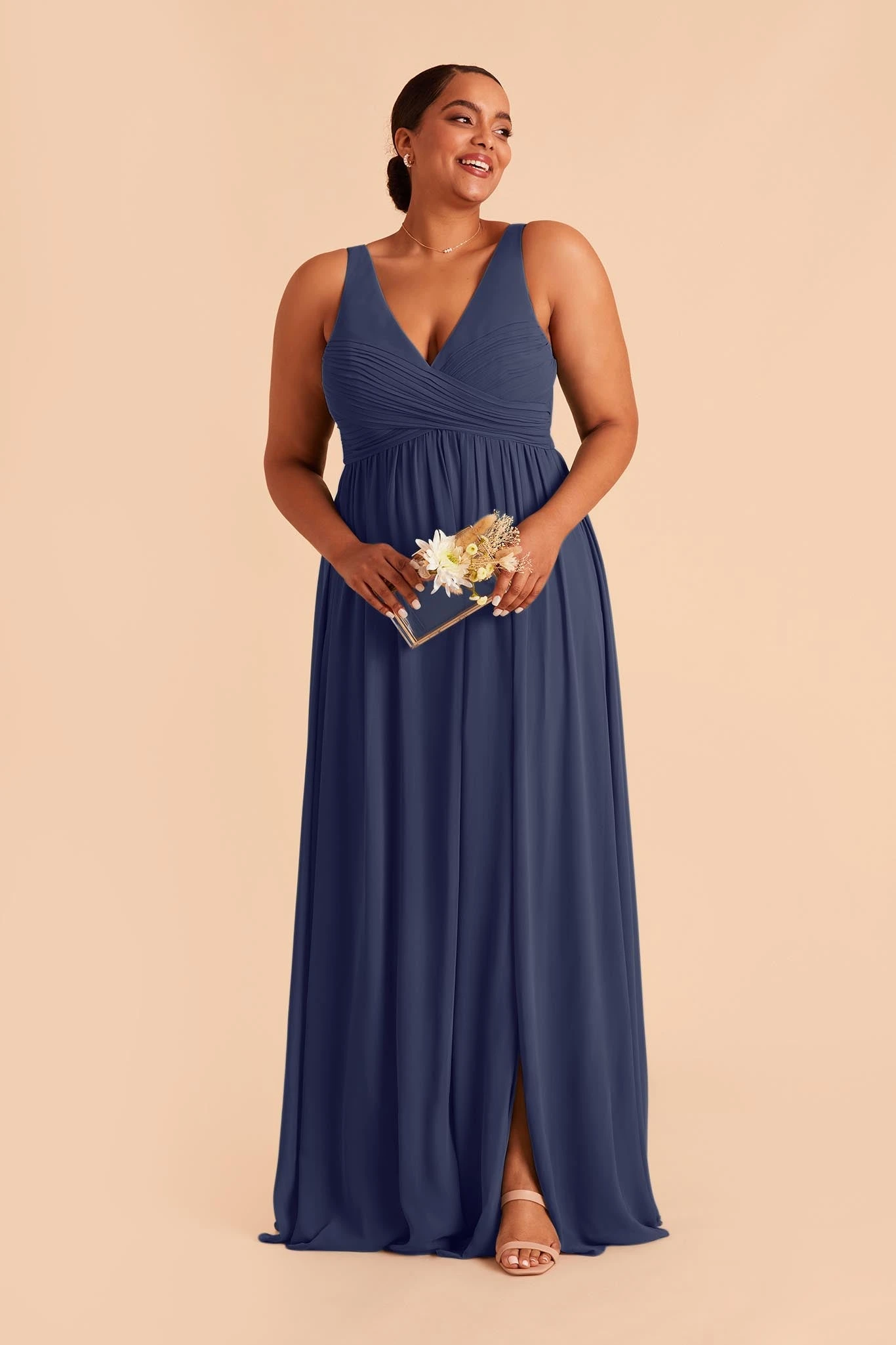 Laurie Empire Dress - Slate Blue 10 Laurie Empire Dress - Slate Blue - Image 8