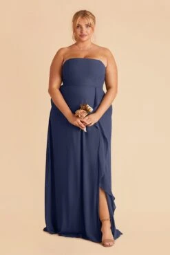 Winnie Convertible Chiffon Dress - Slate Blue -Cheap Plush Attire Store slate blue winnie convertible slit plus size bridesmaid dress 04 4c0c24f9 3821 41e2 80a4 f7e0e02cf25a