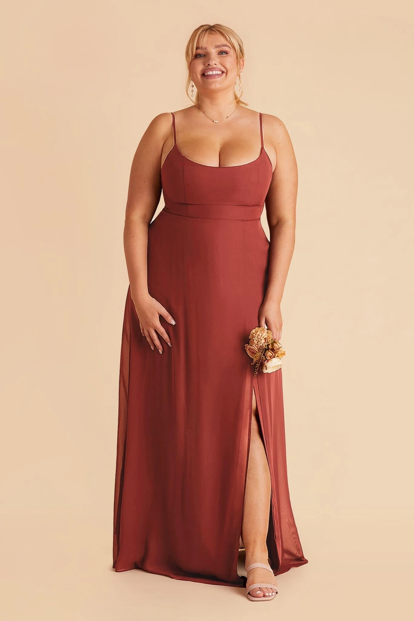 Amy Chiffon Dress - Spice 4 Amy Chiffon Dress - Spice - Image 2