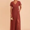 Hannah Empire Dress - Spice 1 Hannah Empire Dress - Spice -Cheap Plush Attire Store spice hannah bridesmaid dress 02