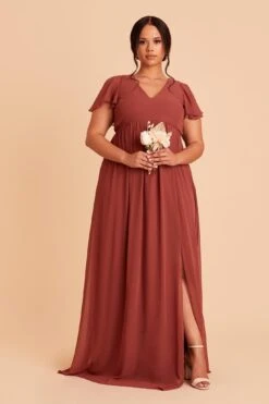 Hannah Empire Dress - Spice 11 Hannah Empire Dress - Spice -Cheap Plush Attire Store spice hannah plus size bridesmaid dress 01