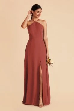 Juliet Chiffon Dress - Spice -Cheap Plush Attire Store spice juliet slit bridesmaid dress 01 238c6481 3c72 4479 b58e 65b89f5a1694