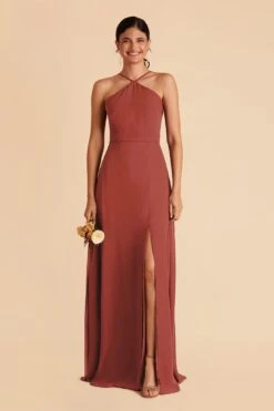 Juliet Chiffon Dress - Spice -Cheap Plush Attire Store spice juliet slit bridesmaid dress 03 d251b366 014d 4e1e bd80 d0092ddd4c03
