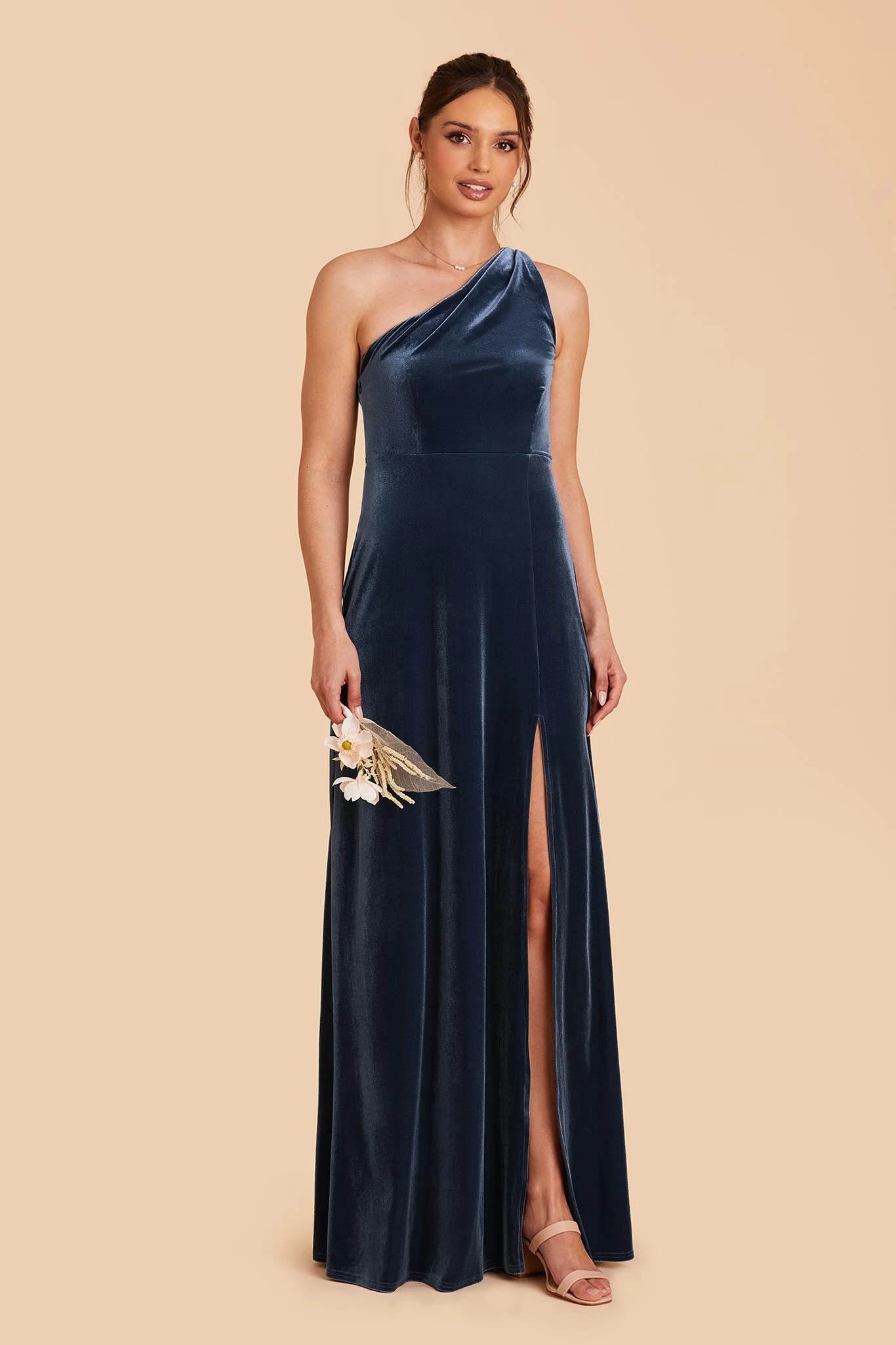 Kira Velvet Dress - Storm Blue 7 Kira Velvet Dress - Storm Blue - Image 5