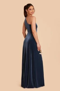 Kira Velvet Dress - Storm Blue 17 Kira Velvet Dress - Storm Blue -Cheap Plush Attire Store storm blue kira velvet bridesmaid dress 07