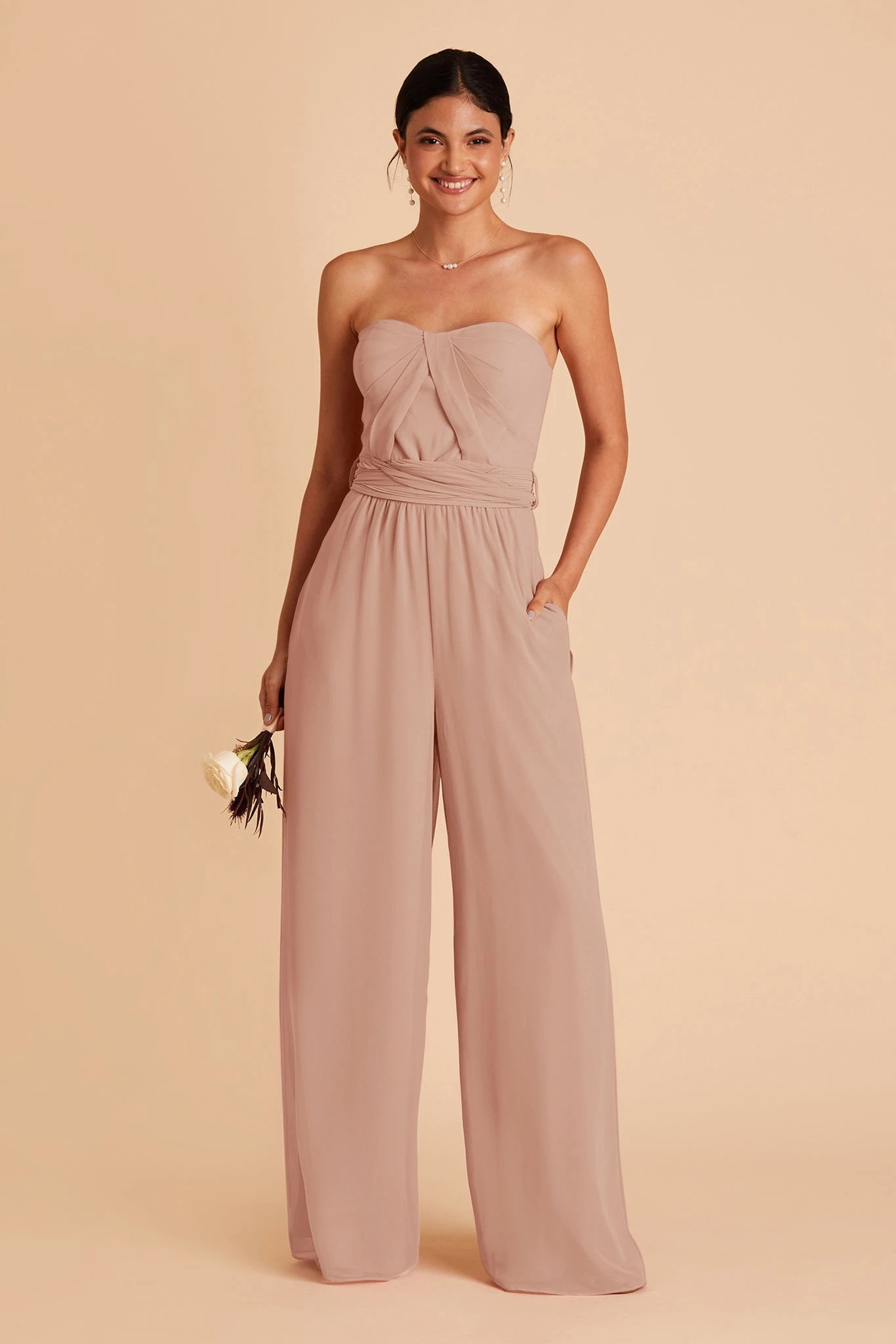 Gigi Convertible Jumpsuit - Taupe 3 Gigi Convertible Jumpsuit - Taupe