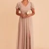 Hannah Empire Dress - Taupe