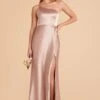 Kensie Shiny Satin Dress - Taupe