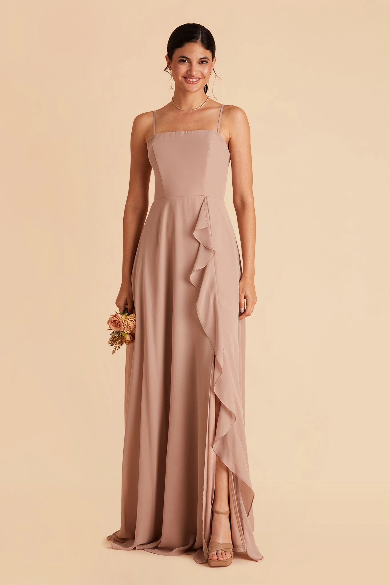 Winnie Convertible Chiffon Dress - Taupe 5 Winnie Convertible Chiffon Dress - Taupe - Image 3
