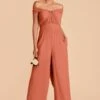 Gigi Convertible Jumpsuit - Terracotta -Cheap Plush Attire Store terracotta gigi convertible bridesmaid jumpsuit 03