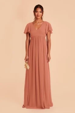 Hannah Empire Dress - Terracotta 13 Hannah Empire Dress - Terracotta -Cheap Plush Attire Store terracotta hannah bridesmaid dress 01