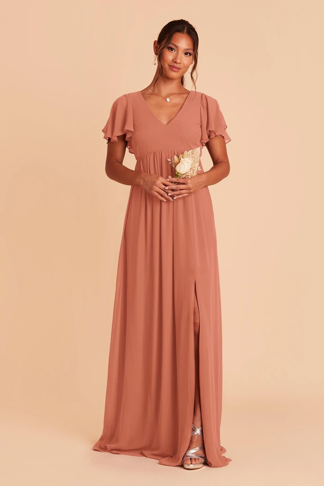 Hannah Empire Dress - Terracotta 6 Hannah Empire Dress - Terracotta - Image 4