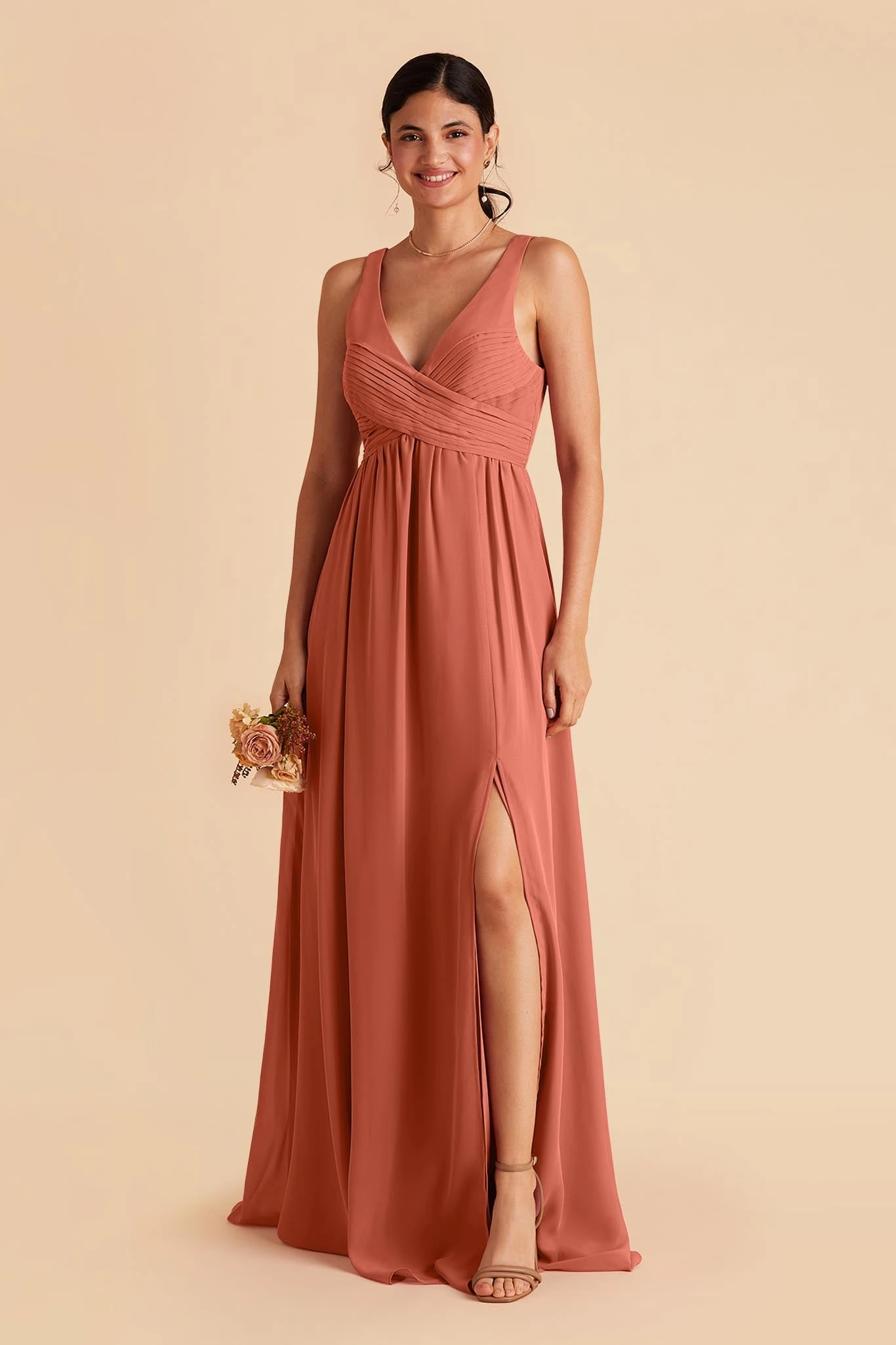 Laurie Empire Dress - Terracotta 7 Laurie Empire Dress - Terracotta - Image 5