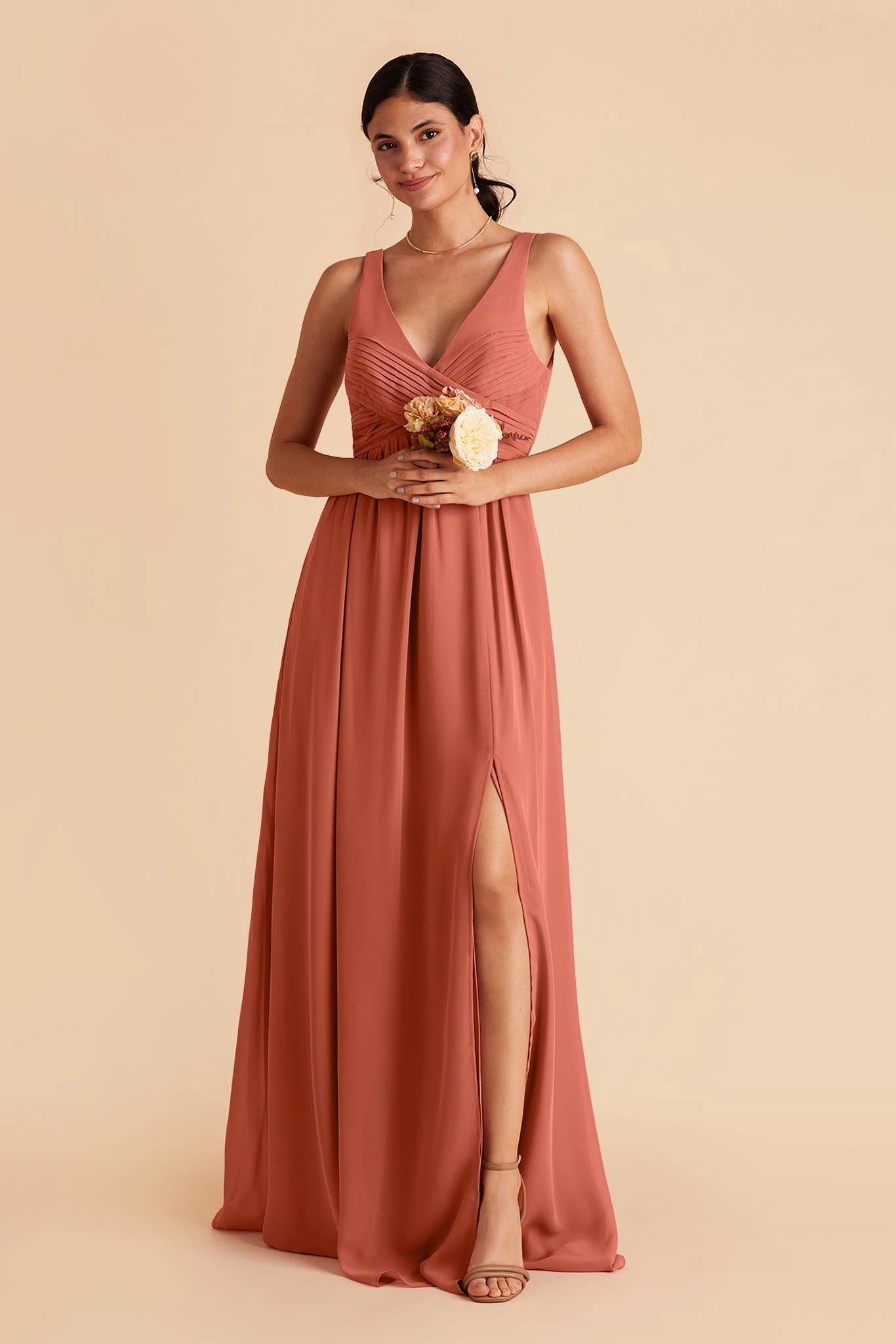 Laurie Empire Dress - Terracotta 3 Laurie Empire Dress - Terracotta
