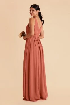 Laurie Empire Dress - Terracotta 16 Laurie Empire Dress - Terracotta -Cheap Plush Attire Store terracotta laurie slit bridesmaid dress 04
