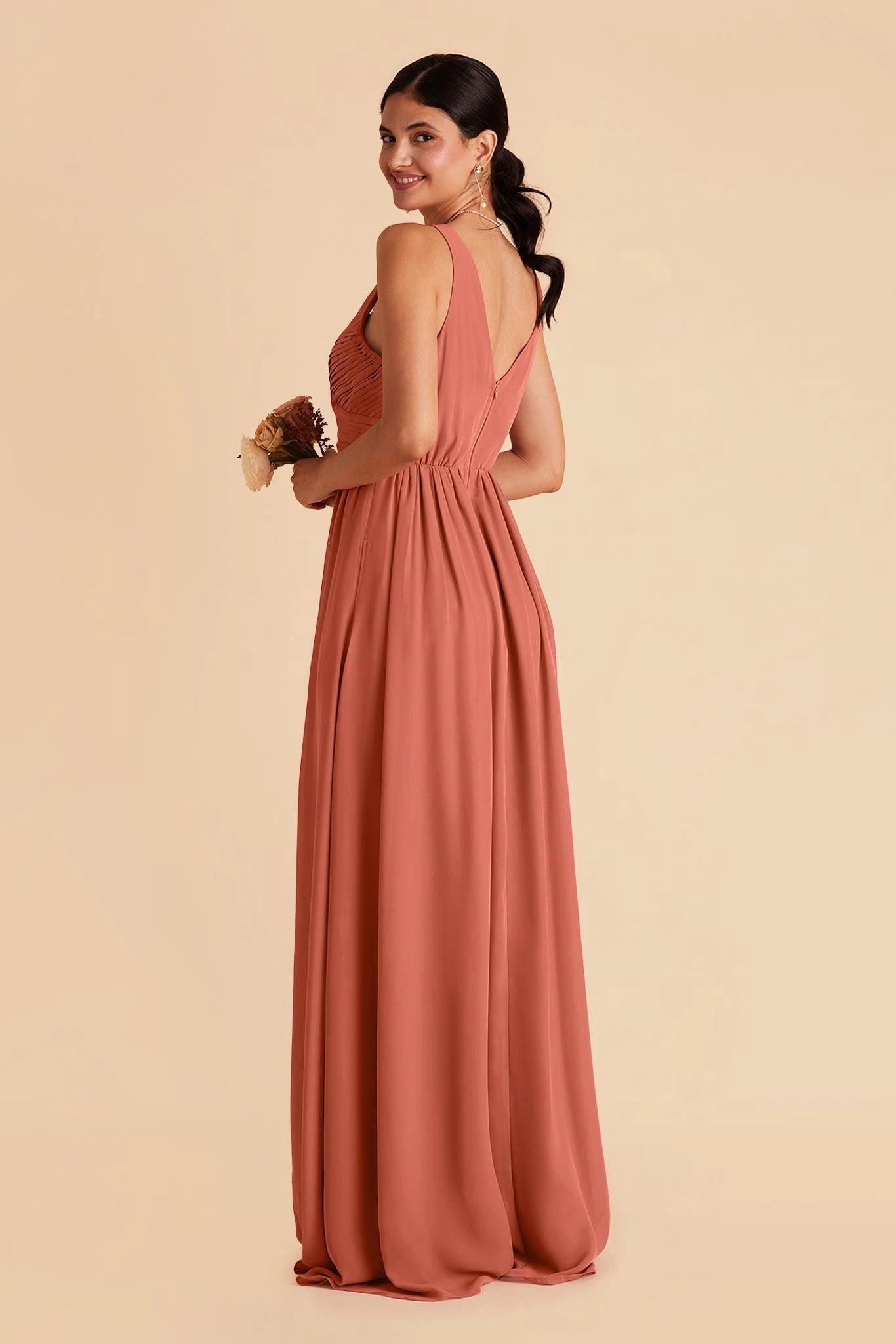 Laurie Empire Dress - Terracotta 8 Laurie Empire Dress - Terracotta - Image 6
