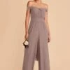 Gigi Convertible Jumpsuit - Toffee -Cheap Plush Attire Store toffee gigi convertible slit bridesmaid jumpsuit 02