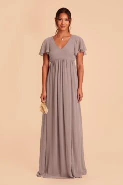 Hannah Empire Dress - Toffee 12 Hannah Empire Dress - Toffee -Cheap Plush Attire Store toffee hannah bridesmaid dress 01