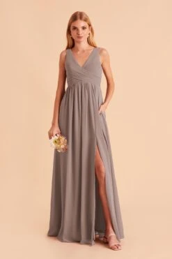 Laurie Empire Dress - Toffee -Cheap Plush Attire Store toffee laurie convertible slit bridesmaid dress 05