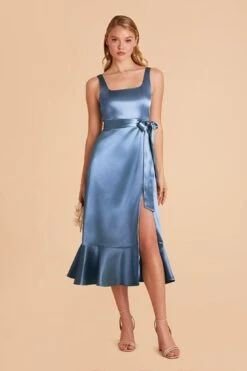 Eugenia Shiny Satin Convertible Midi Dress - Twilight 15 Eugenia Shiny Satin Convertible Midi Dress - Twilight -Cheap Plush Attire Store twilight eugenia convertible satin bridesmaid dress 03