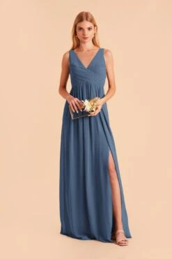 Laurie Empire Dress - Twilight -Cheap Plush Attire Store twilight laurie slit bridesmaid dress 02
