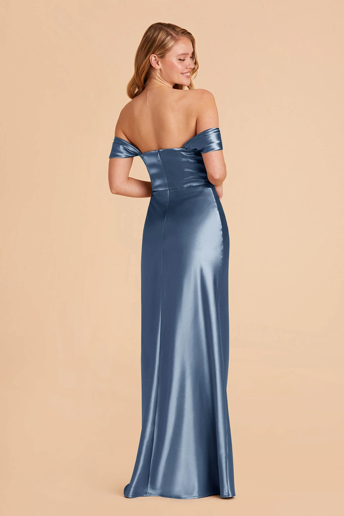 Mia Shiny Satin Convertible Dress - Twilight 8 Mia Shiny Satin Convertible Dress - Twilight - Image 6