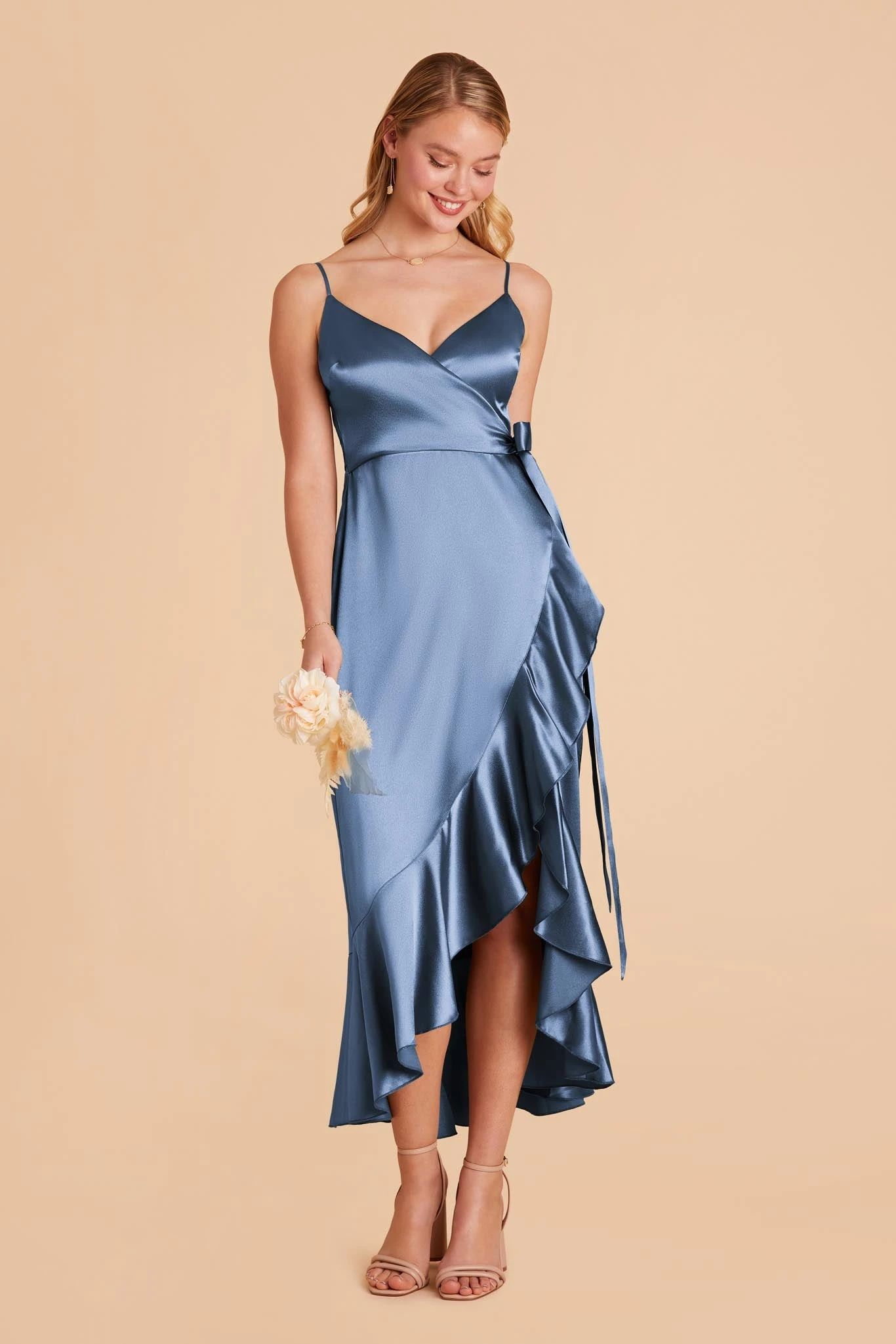 YC Shiny Satin Midi Dress - Twilight 5 YC Shiny Satin Midi Dress - Twilight - Image 3
